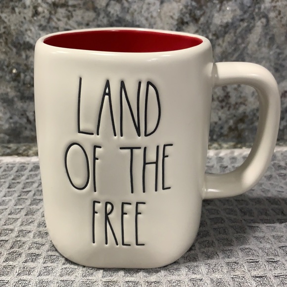 Rae Dunn LAND OF THE FREE Mug